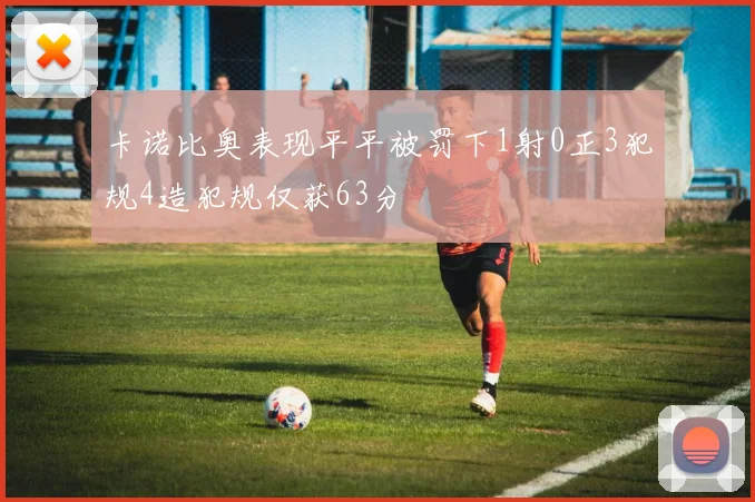 卡诺比奥表现平平被罚下1射0正3犯规4造犯规仅获63分